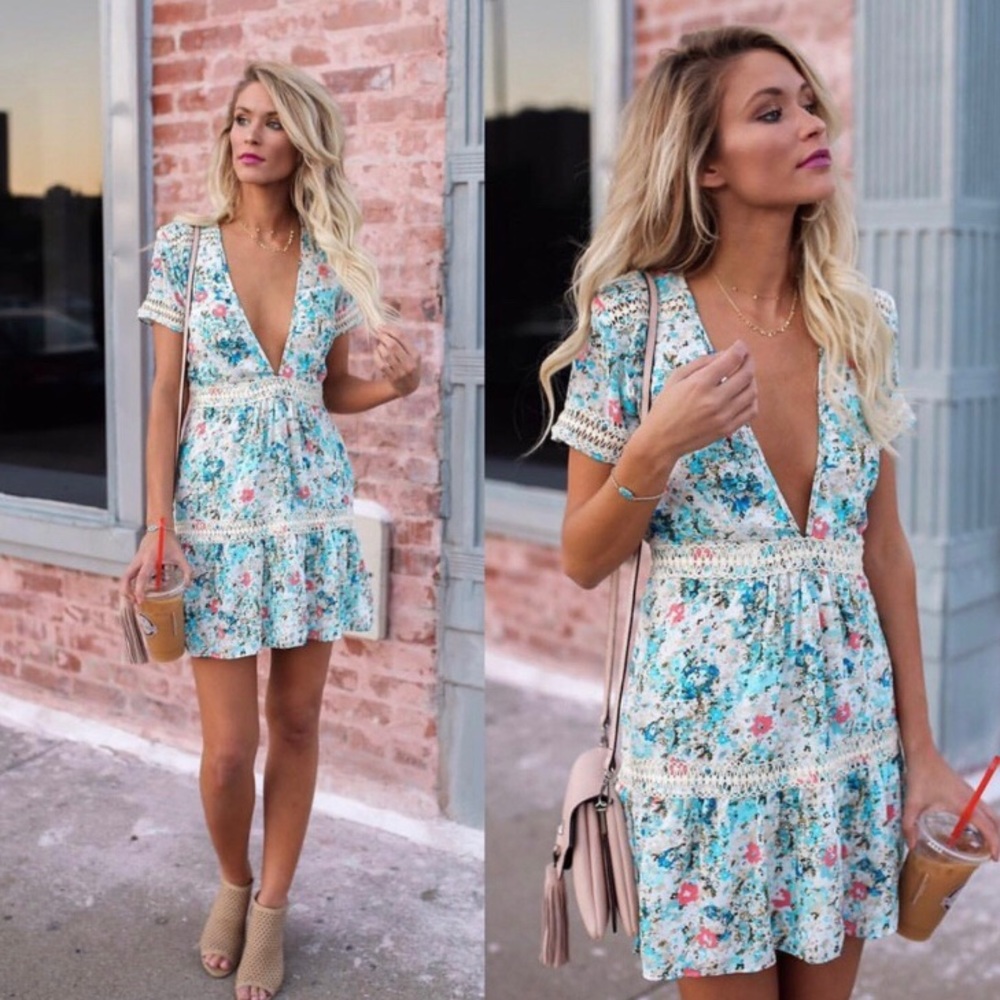 Floral Crochet Dress